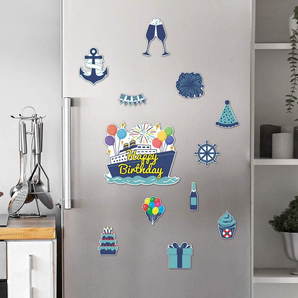 Birthday Party Theme Magnetic Refrigerator Magnets