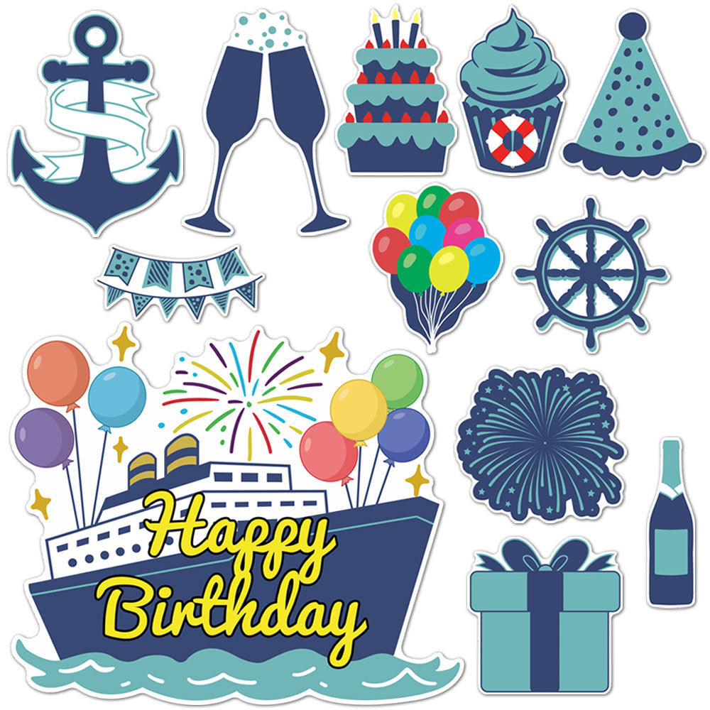 Birthday Party Theme Magnetic Refrigerator Magnets