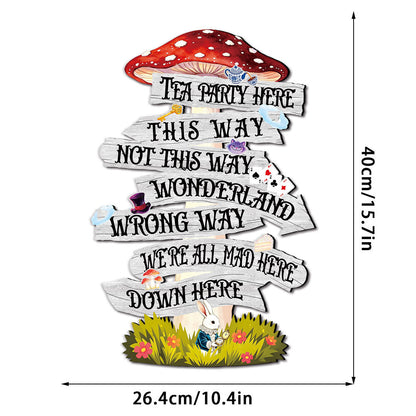 Alice in Wonderland Wooden Wall Hanging Sign