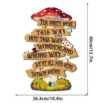 Alice in Wonderland Wooden Wall Hanging Sign
