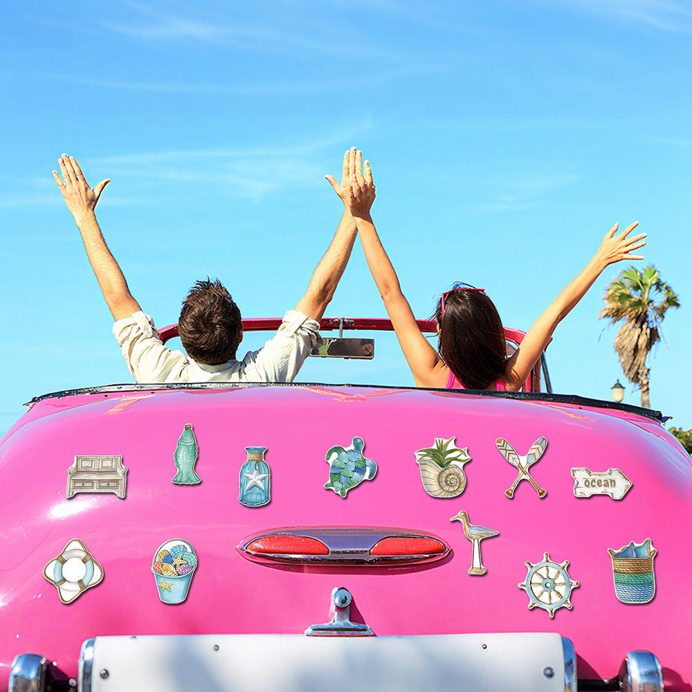 Beach Vacation Soft Magnetic Refrigerator Magnets