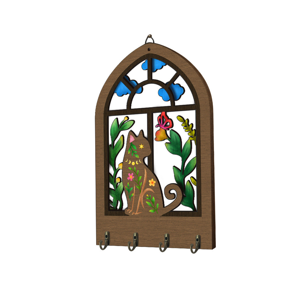 Forest Theme Wooden Key Holder