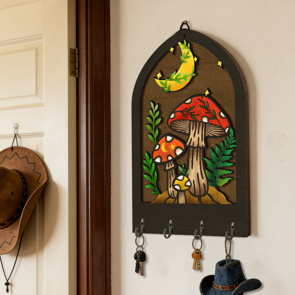 Bohemian Wooden Key Holder