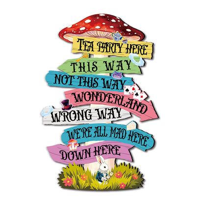 Alice in Wonderland Wooden Wall Hanging Sign